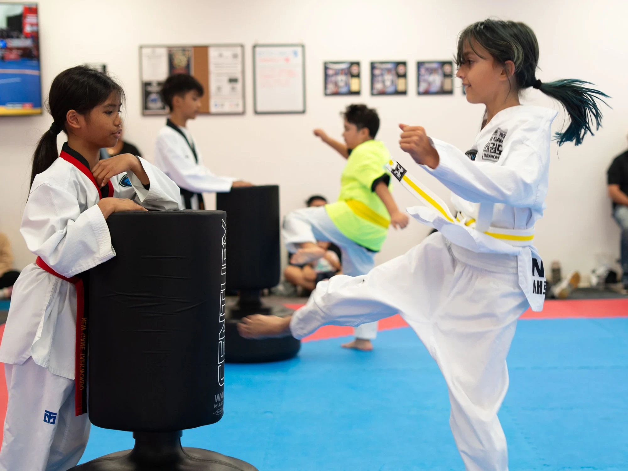 Students training at New Game Taekwondo